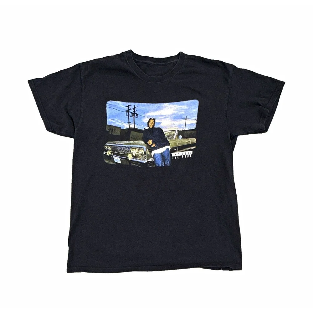 VINTAGE Men's ICE CUBE NWA Print Crew Neck Short Sleeve Cotton RARE size L